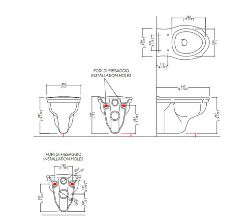 Унитаз подвесной Devon&Devon Westminster 35х54 см IBWCSWES
