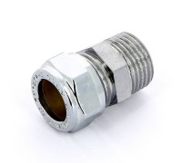 Муфта обжимная с наружной резьбой хромированная Tiemme 15x1/2 1130036