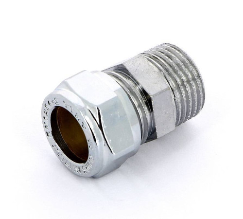 Муфта обжимная с наружной резьбой хромированная Tiemme 15x1/2 1130036