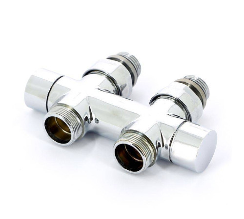 Узел ручной прямой Carlo Poletti с запорным клапаном без байпаса хром V48500BSB