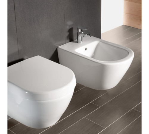 Биде подвесное Villeroy & Boch Subway 2.0 37х56.5х28 см CeramicPlus альпийский белый 540000R1