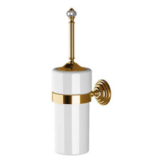 Ершик для унитаза подвесной Devon&Devon Gemstone античная латунь/белый GEM720-OTS