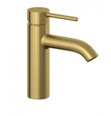 Смеситель для раковины Kludi Bozz 100 мм с донным клапаном Push-Open брашированное золото 38288N076