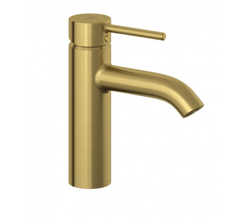 Смеситель для раковины Kludi Bozz 100 мм с донным клапаном Push-Open брашированное золото 38288N076