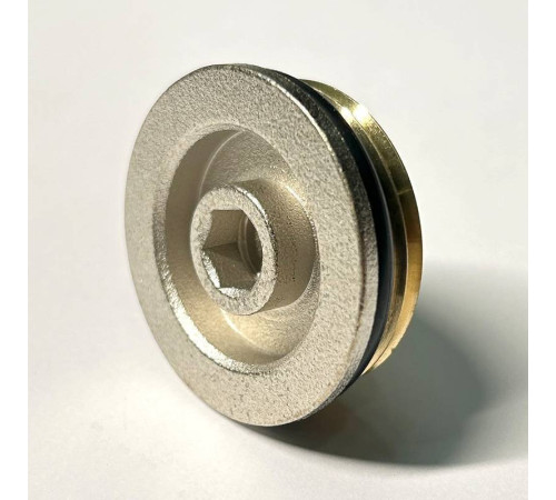 Заглушка General Fittings 1 НР с прокладкой O-Ring никелированная 609N4001