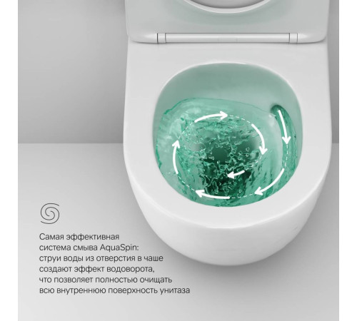 Унитаз подвесной AM.PM Like AquaSpin с сиденьем микролифт C801900SC