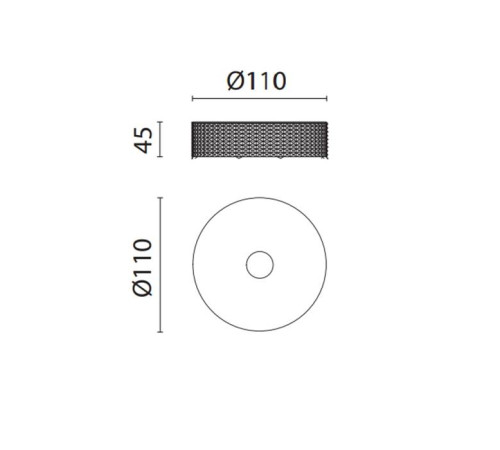 Контейнер настольный Oasis Defile Ø 11х4.5 см рифленый хром 0AGD023CR