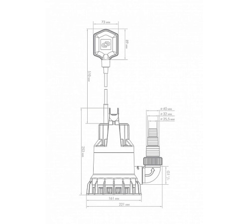 Насос дренажный ДЖИЛЕКС ДРЕНАЖНИК 85/6 пластик 5153