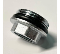 Переходник резьбовой General Fittings 1 x 1/2 НВ хромированный с O-Ring 634C4201