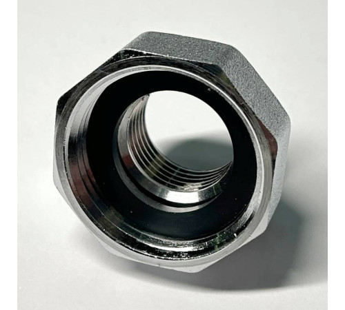 Переходник резьбовой General Fittings ВР-ВР 1x1/2 хромированный с плоской прокладкой dui635C4201
