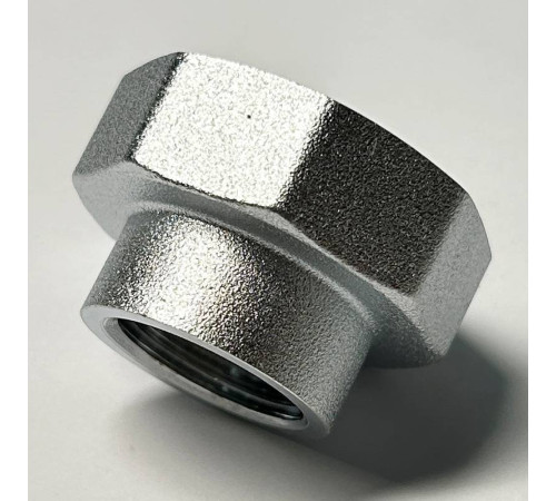 Переходник резьбовой General Fittings ВР-ВР 1x1/2 хромированный с плоской прокладкой dui635C4201