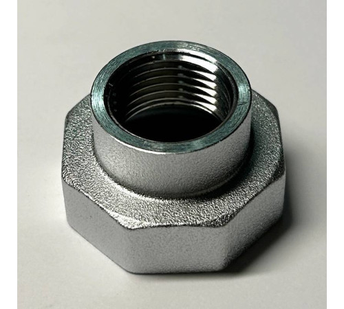 Переходник резьбовой General Fittings ВР-ВР 1x1/2 хромированный с плоской прокладкой dui635C4201