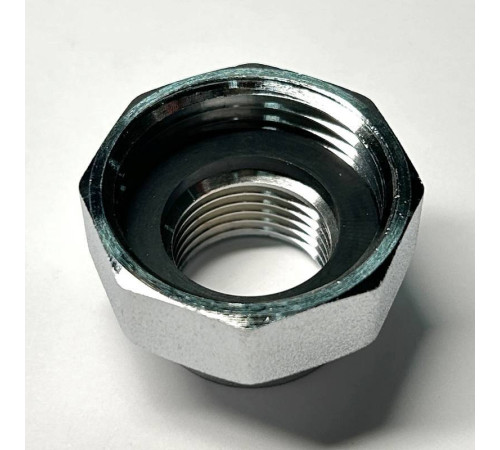 Переходник резьбовой General Fittings ВР-ВР 1x1/2 хромированный с плоской прокладкой dui635C4201
