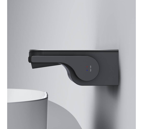 Смеситель для раковины встраиваемый AM.PM Func с полкой и каскадным изливом черный матовый F8F72722