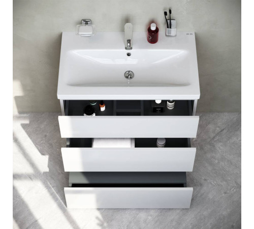 Тумба под раковину напольная AM.PM Gem 75 см 3 ящика белый глянец M91FSX0752WG