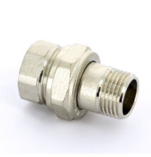 Разъемное соединение прямое Uni-Fitt НВ 1 1/4 с плоской прокладкой никелированное 507315