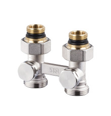 Клапан Н-образный прямой SR Rubinetterie для нижнего подключения никель 0741-1500N0E0