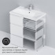 Тумба под раковину напольная AM.PM Gem 75 см 3 ящика белый глянец M91FSX0752WG