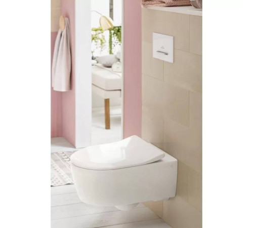 Унитаз подвесной Villeroy & Boch Avento безободковый с сиденьем SlimSeat микролифт 5656RS01
