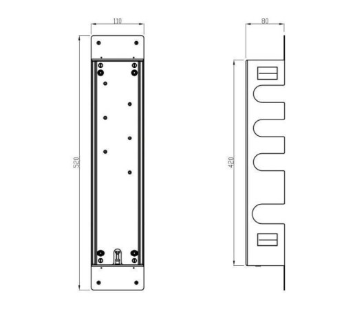 Короб для установки термостатического смесителя Carimali на 3 выхода черный KIT00030