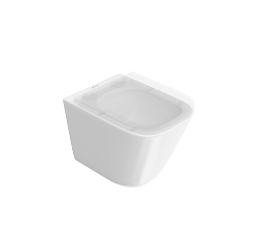Унитаз подвесной Kerama Marazzi Cubo 34х48 см смыв торнадо с сиденьем CU.T.wc.02