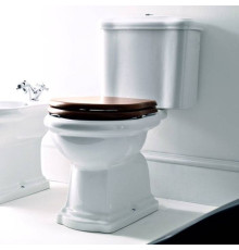 Унитаз-моноблок Kerasan Retro 72х38.5 см слив в пол ручка справа белый/золото 760391/101201/108101