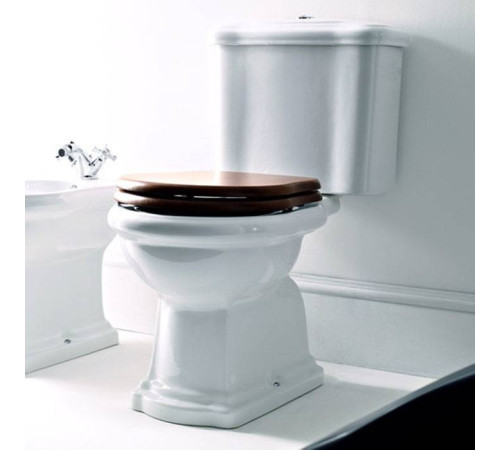 Унитаз-моноблок Kerasan Retro 72х38.5 см слив в пол ручка справа белый/золото 760391/101201/108101