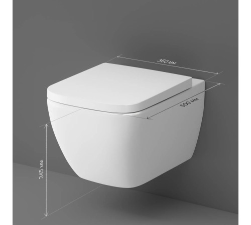 Унитаз подвесной AM.PM Gem FlashClean с сиденьем микролифт C901701SC