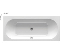 Ванна акриловая RAVAK CITY 180х80 см белая C920000000