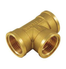 Тройник резьбовой латунный Tiemme 3/4x3/8x3/4 ВР 1500544