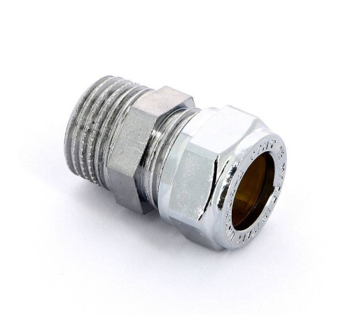 Муфта обжимная с наружной резьбой хромированная Tiemme 15x1/2 1130036