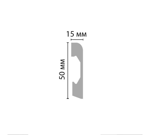 Плинтус напольный DECOMASTER A038 50х15х2000 мм A038