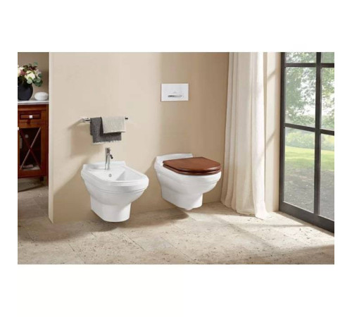 Унитаз подвесной Villeroy & Boch Hommage 37x60x34.5 см CeramicPlus альпийский белый 6661B0R1