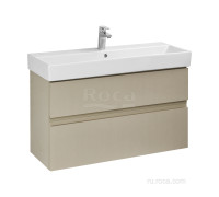 Тумба под раковину Roca Oleta подвесная 2 ящика 100 см капучино матовый A857641515