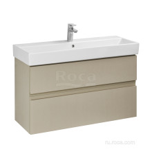 Тумба под раковину Roca Oleta подвесная 2 ящика 100 см капучино матовый A857641515