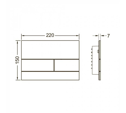 Панель смыва для унитаза TECE TECEsquare II стеклянная белая сатин 9240824
