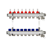 Комплект коллекторов Ридан SSM-8RF set с расходомерами и кронштейнами 8 контуров 088U0958R