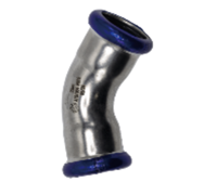 Угольник 45° Högert Technik 15 мм нержавеющая сталь SS53104