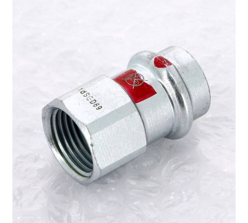 Муфта переходная пресс-В Viega Prestabo 18х1/2 оцинкованная сталь 559090