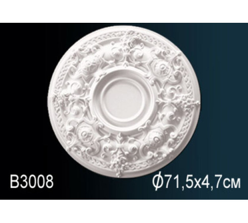 Розетка потолочная Perfect полиуретановая с орнаментом 480 мм B3008