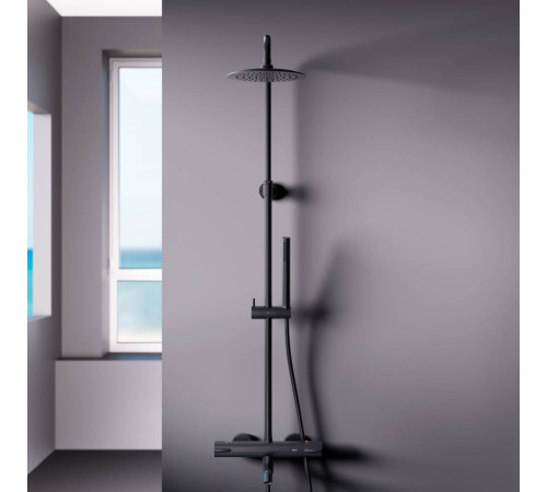 Душевая система Damixa Scandinavian Pure с термостатом черный матовый 936810300