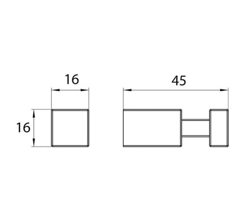 Крючок для полотенец emco Cue хром 3275 001 01
