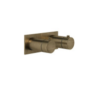 Смеситель для душа Gessi Ingranaggio встраиваемый, термостатический, цвет Antique Brass 63336#713
