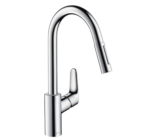 Смеситель для кухни Hansgrohe Focus с выдвижным душем сталь 31815800
