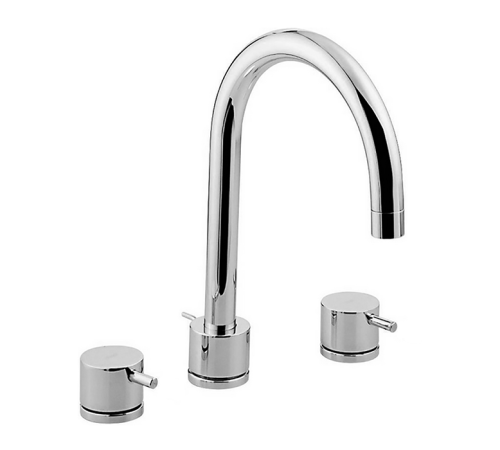 Смеситель для раковины Cisal Less New на 3 отверстия с клапаном хром LN00106021