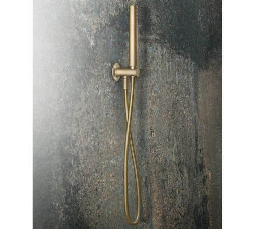 Душевой гарнитур Gessi Anello с держателем и подводом воды Brushed Brass PVD 63329#727