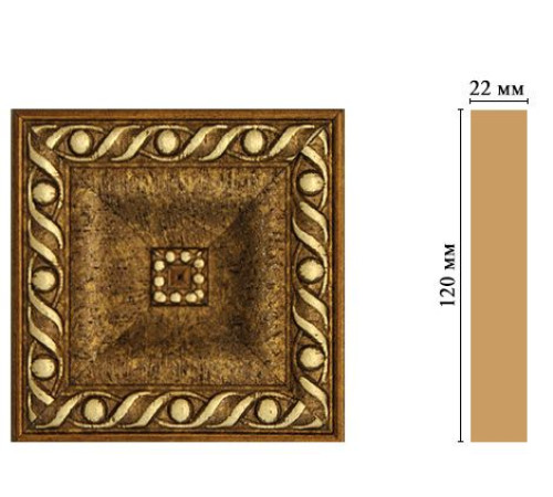 Вставка декоративная Decomaster D208-43 120x120x22 мм D208-43