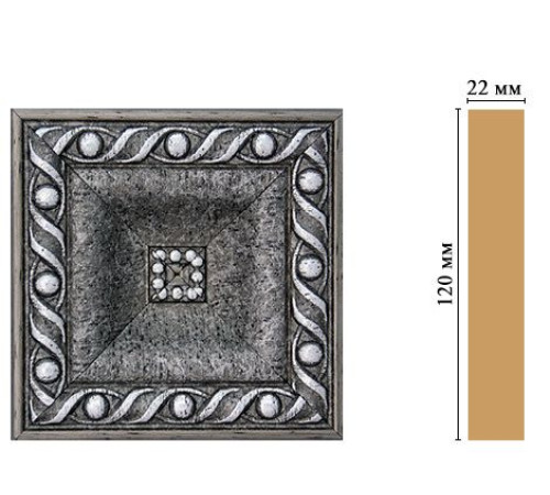 Вставка декоративная Decomaster D208-44 120x120x22 мм D208-44
