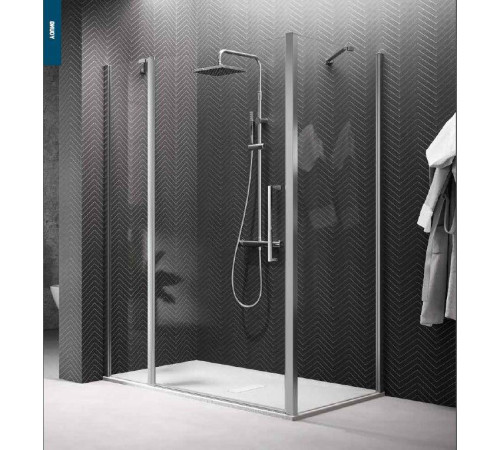 Душевой угол Novellini Young 120х80х200 см прозрачное стекло хром Y22P117-1K/R80LOU450-K/Y2F1B79-1K