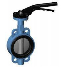 Затвор дисковый поворотный Tecfly VP4458 DN65 PN25 межфланцевый с рукояткой VP4458-02EP0065